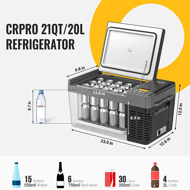 BougeRV CR Pro20 | 21 Quart Portable Refrigerator